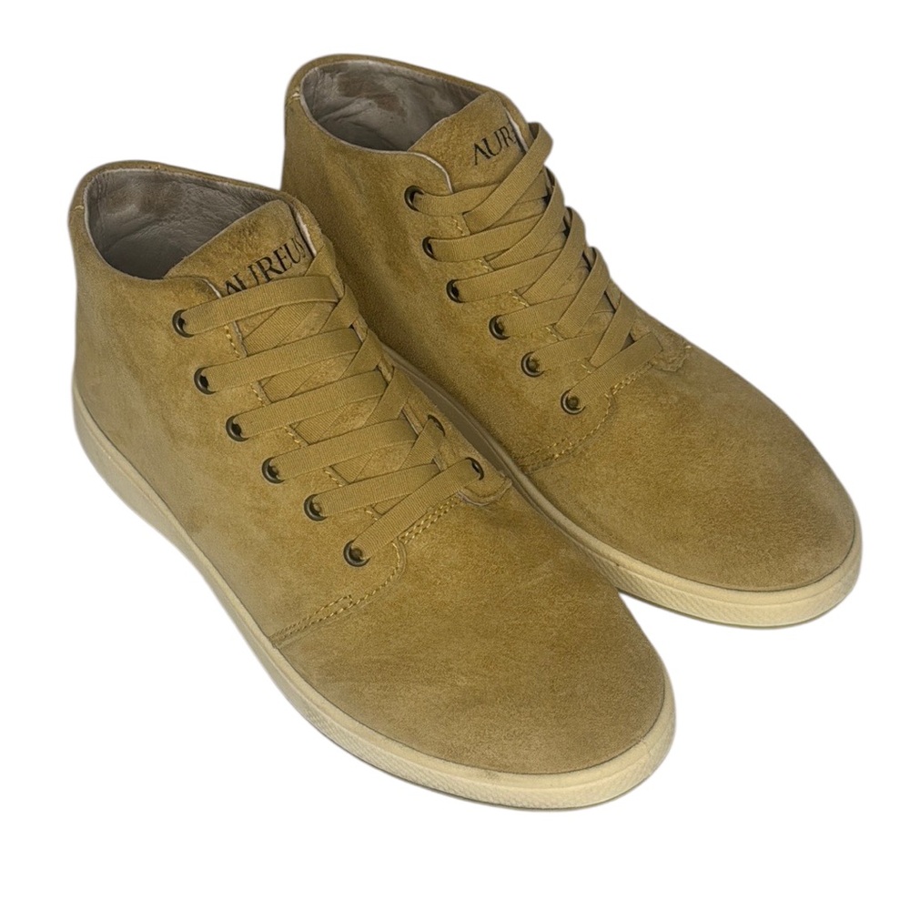 Aureus Patron Wheat Shoe/Hightop Nubuck Leather Elastic Laces Anti Slip 7.5